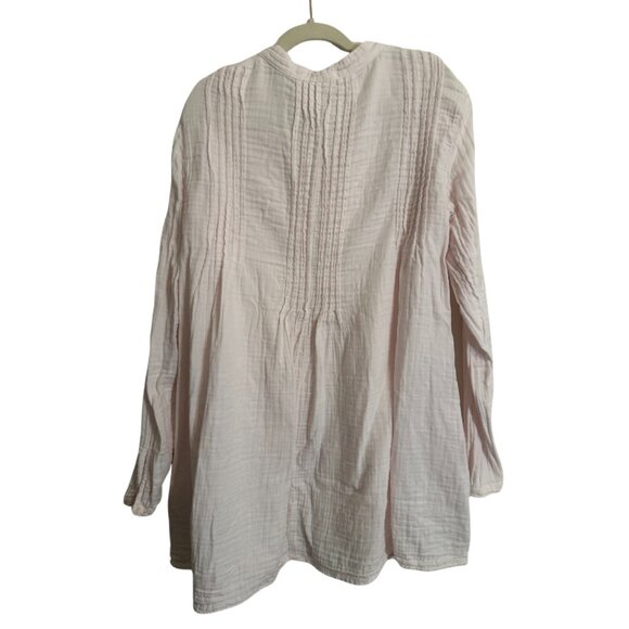 CP Shades X Free People Yoko Tunic Dress Pintuck Lagenlook Boho Pink - Large - Picture 7 of 7